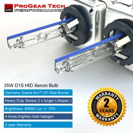 ProGear Tech Heavy Duty D1S D1R 4300K HID Xenon Headlight Replacement Bulbs (Pack of 2, OEM Light Yellow)