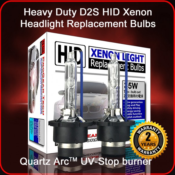 Xenon Headlight Replacement Bulb 35W 10000K Pack of 2 BEAMTECH D2S HID Bulbs 