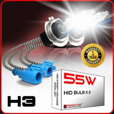 55W H3 Heavy Duty HID Xenon Replacement Bulbs (Pack of 2)