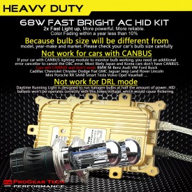68W 12V Heavy Duty Fast Bright H4 9003 Bi-Xenon Dual Beams HID Xenon Conversion Kit