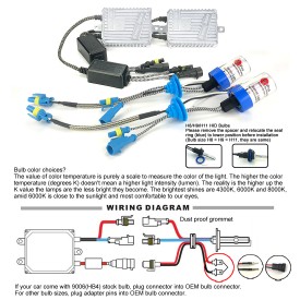 55W H8/H9/H11(they are same) Heavy Duty Fast Bright AC Digital HID Xenon Conversion Kit Germany Technology