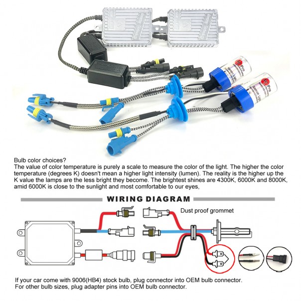 55W HID H3 AC Replacement Bulbs