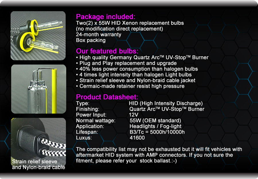 AU ProGear Tech Performance HID replacement bulbs