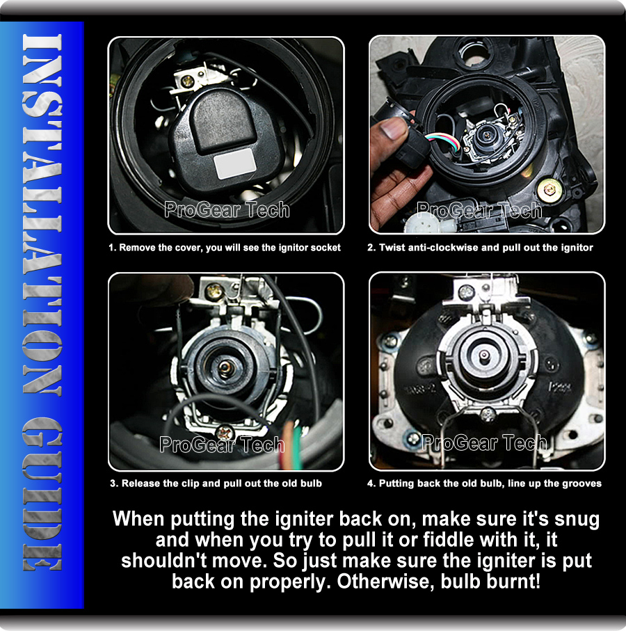 D2S D2R D4S D4R HID Xenon Bulbs installation guide